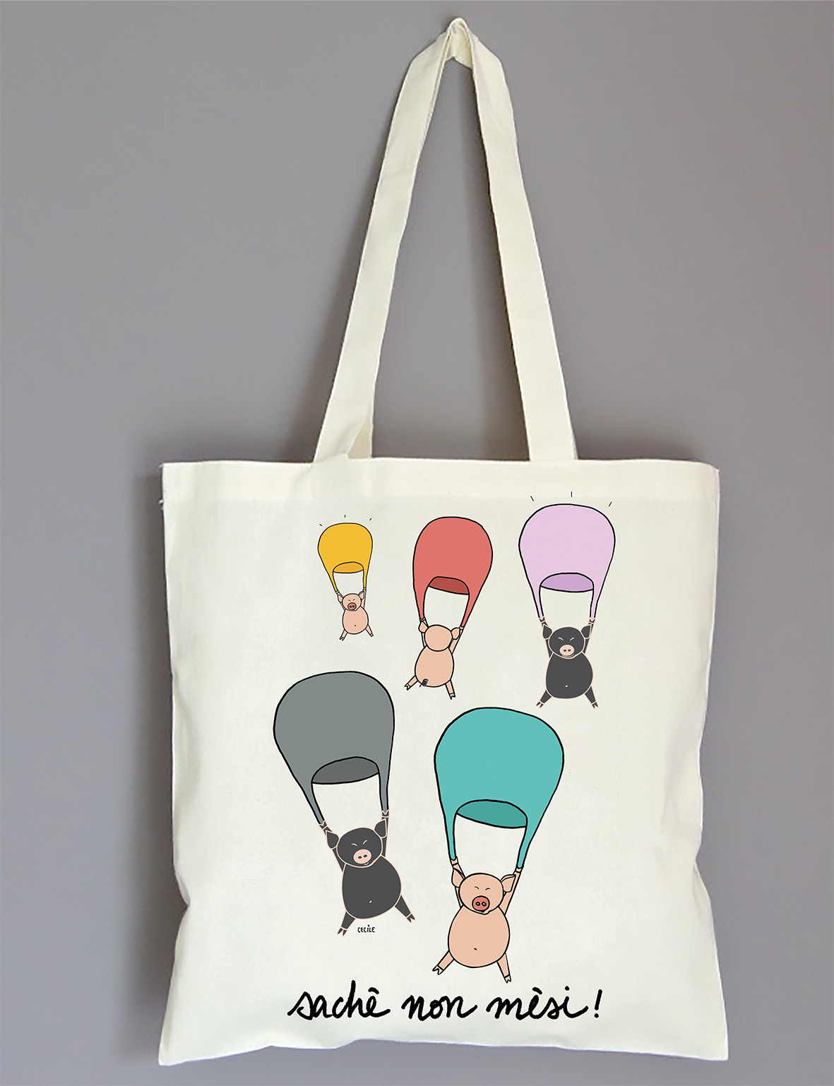 Tote bag message