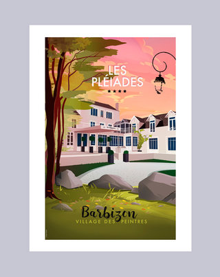 Affiche pour l'Hôtel Les Pléiades de Barbizon