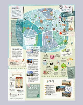 Dépliant poster pour un plan touristique