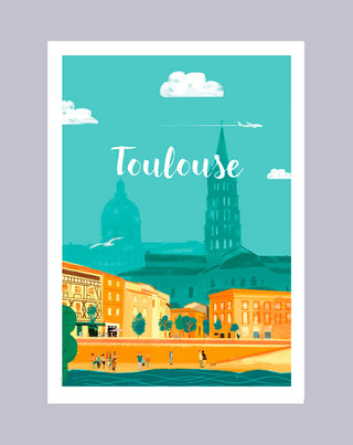 Affiche pour le magasin La Mucca - Toulouse