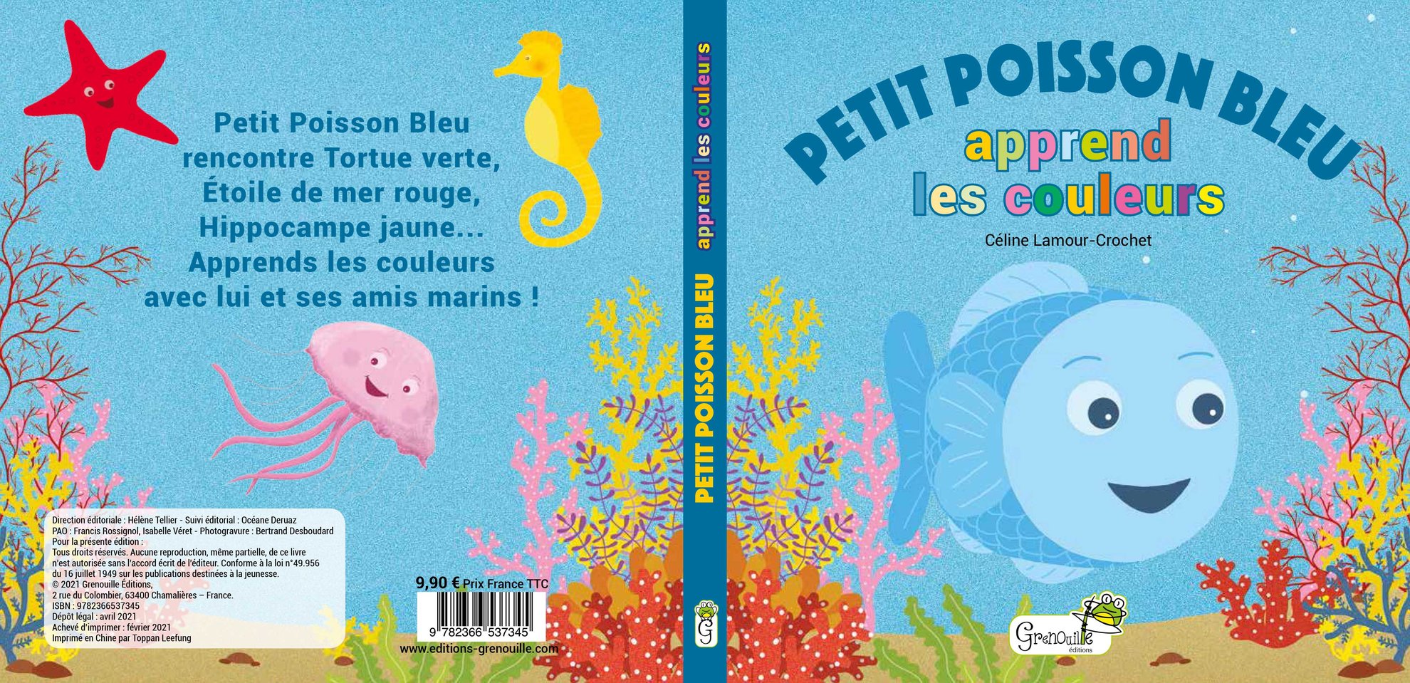 Petit poisson bleu apprend à compter, Grenouille éditions, mai 2021