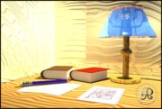 Lampe & livres.