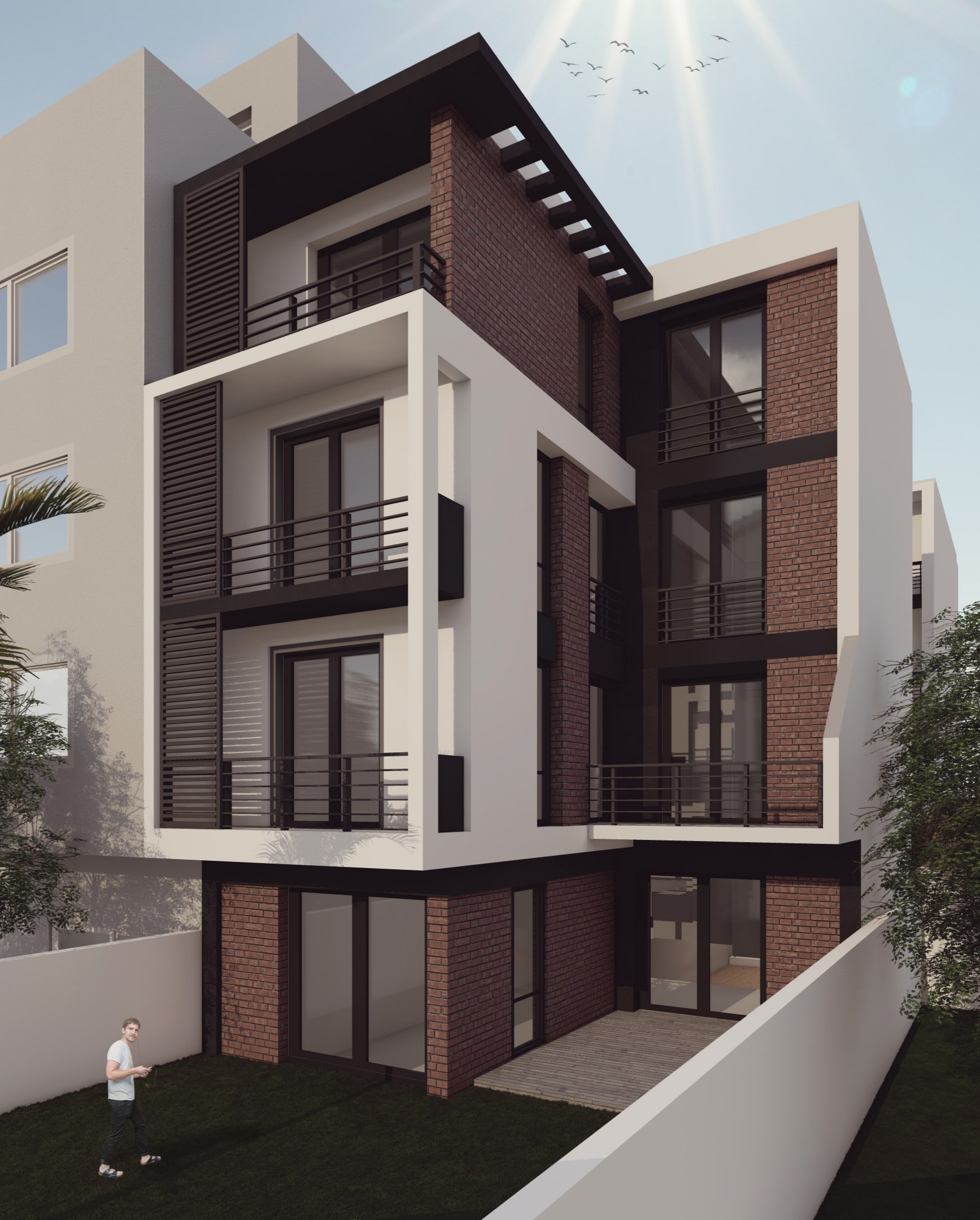 REAR FACADE WITH BACKYARD