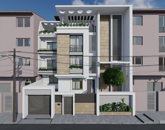 FRONT ELEVATION WITH MAIN ENTRANCE