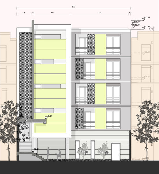 REAR ELEVATION OF THE BUILDING
