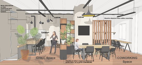 TRANSFORMATION OF AN ABANDONED AREA TO A COWORKING SPACE