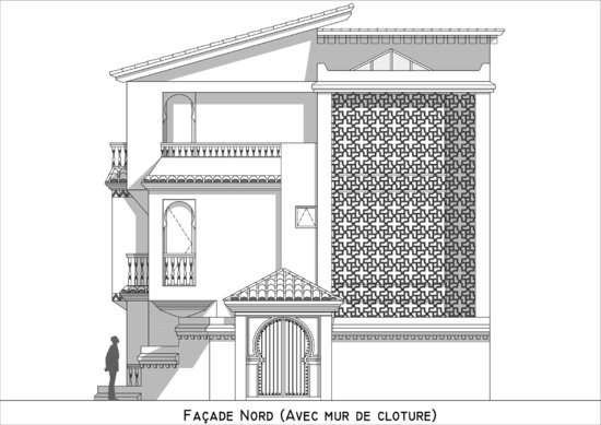 FRONT OR NORTH ELEVATION - PRELIMINARY DESIGN
