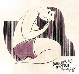 Inktober,  thème tranquille- Illustration personnelle