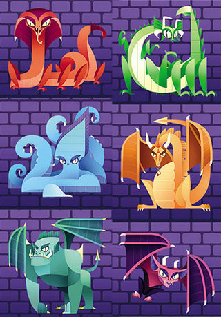 Monstres pour le jeu Shy Monsters, Oz editions