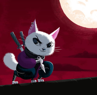 Chat Ninja - Illustration personnelle