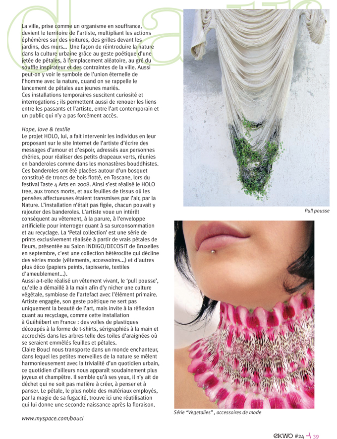 article dans EKWO n°24 p2 /// An article in EKWO n°24 p2