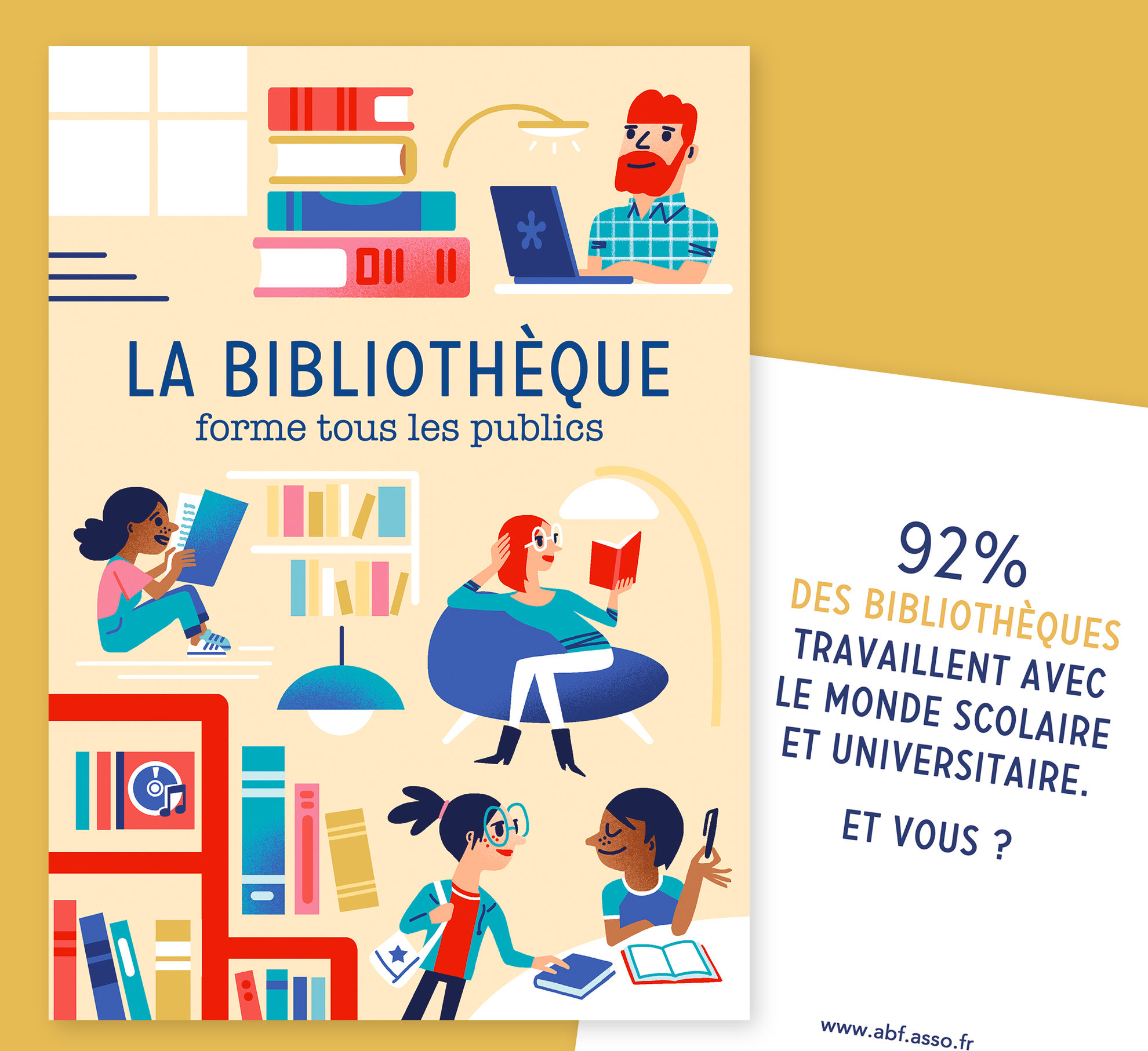 Carte postale - Association des Bibliothécaires de France (ABF)
