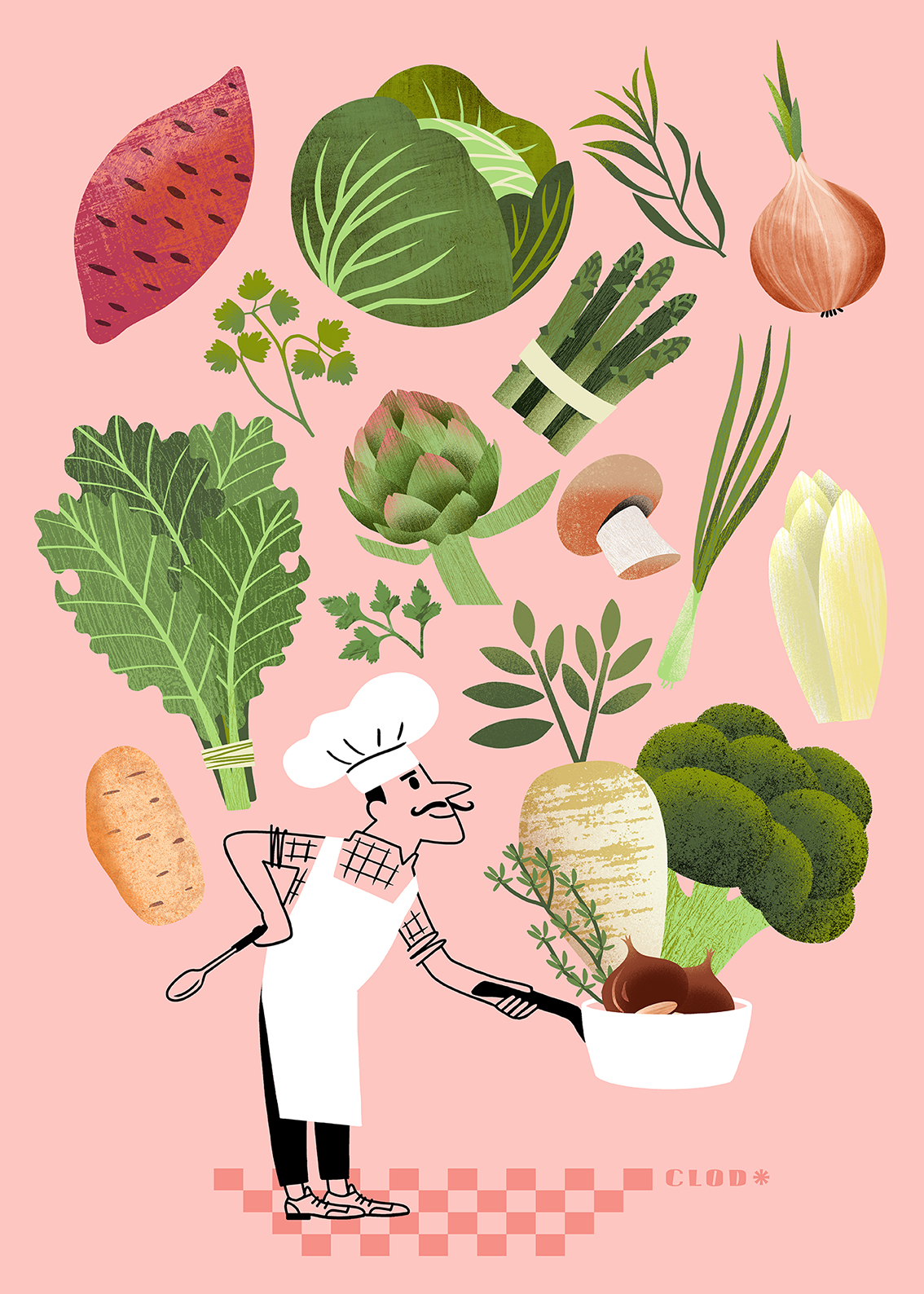 La cuisine du Chef #1 - illustrateur clod - illustrateurs/rices