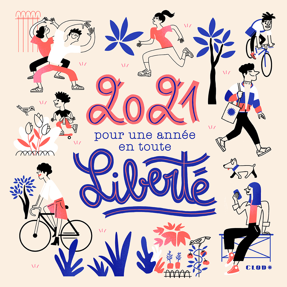 Bonne année 2021 - illustrateur clod - illustrateurs/rices