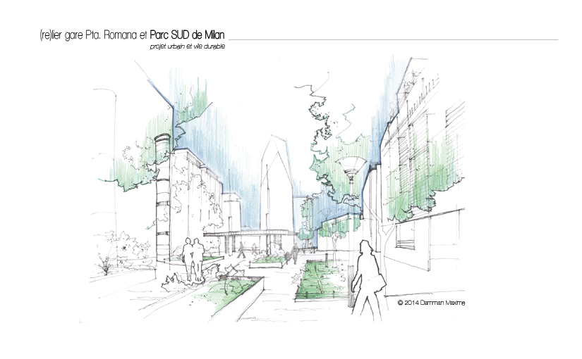 Projet urbain à Milan : perspective<br/><span>Description du visuel</span>