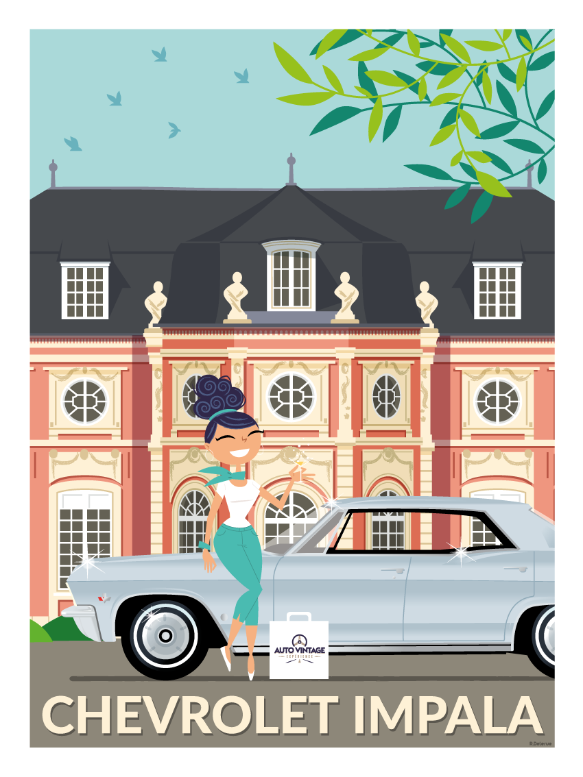 Affiche CHEVROTE Impala - http://autovintagexp.com
