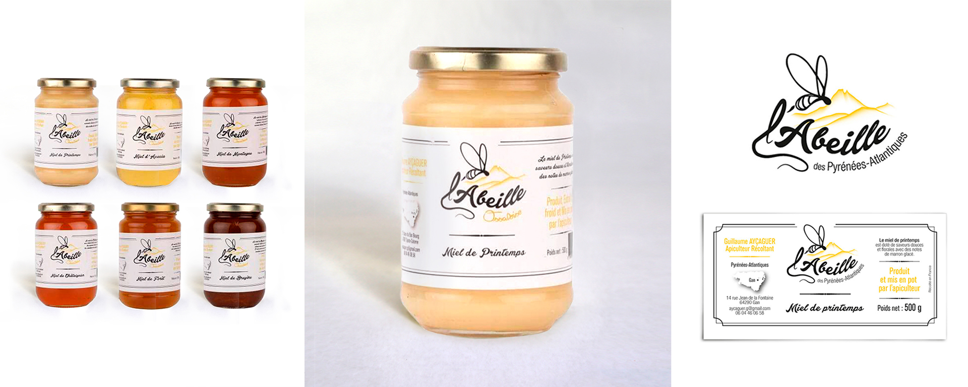 Design Logo et étiquette pour du miel des Pyrénnées