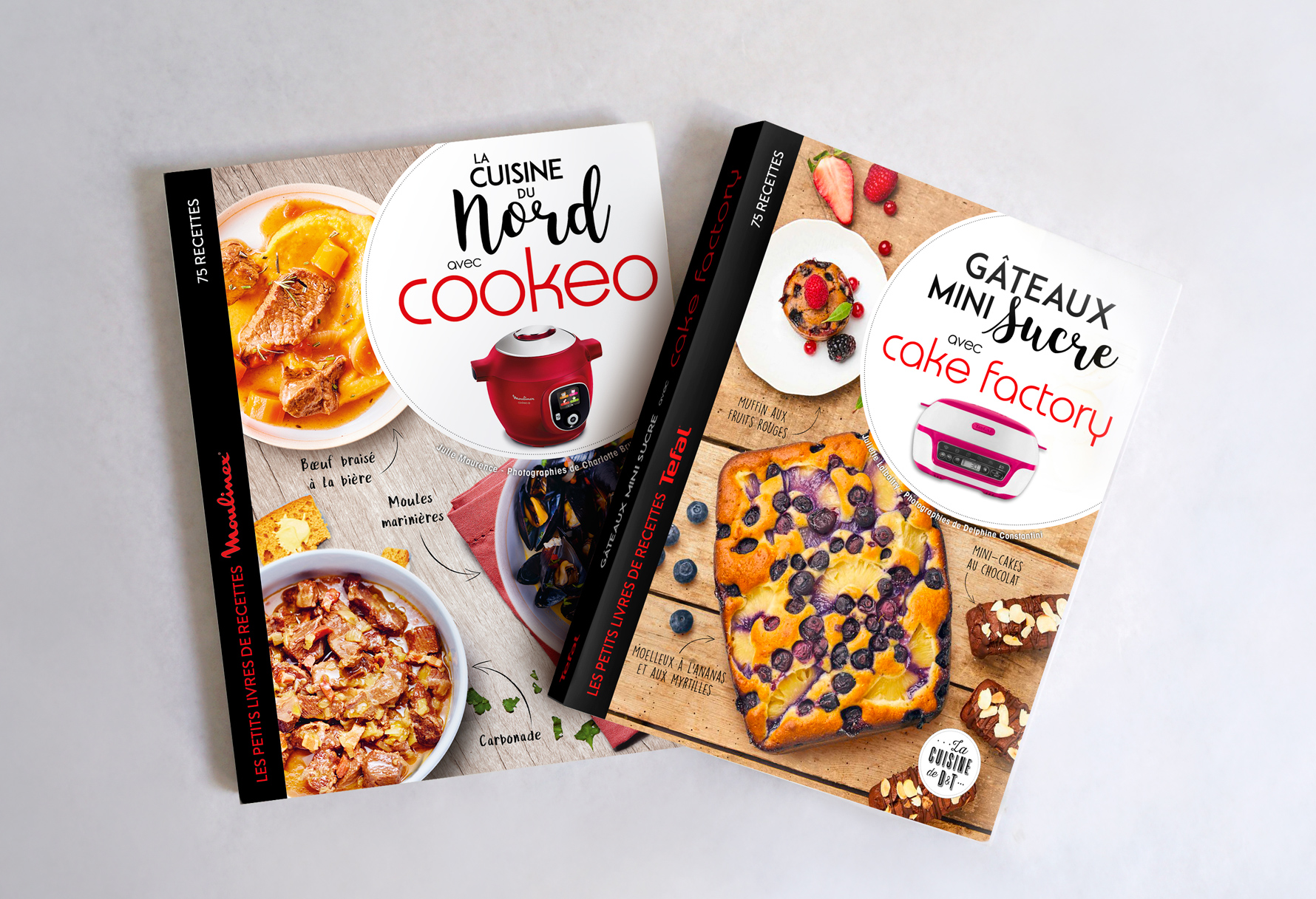 Couvertures de livres de cuisine Téfal et Moulinex - éditions Larousse