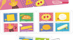 Carnet de timbres « Biscuits français » pour La Poste - Célia Donneley-illustrateur