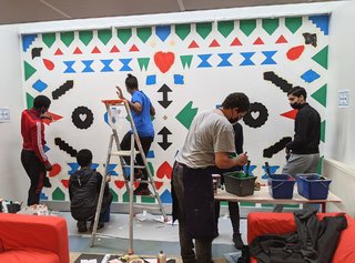 FRESQUE PARTICIPATIVE / LYCEE CONDORCET / MONTREUIL