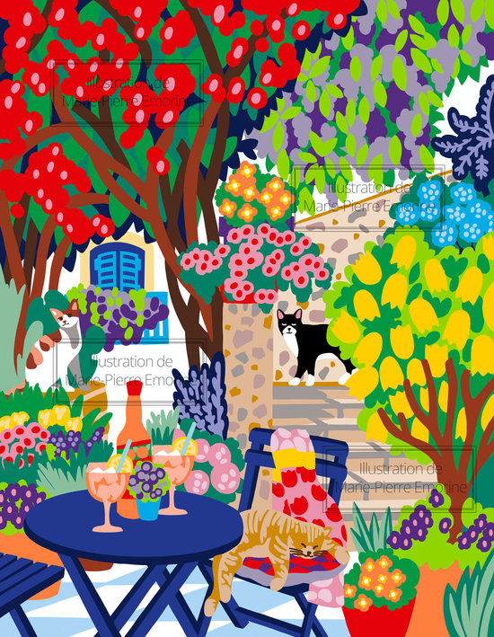 ILLUSTRATION VECTORIELLE PATIO