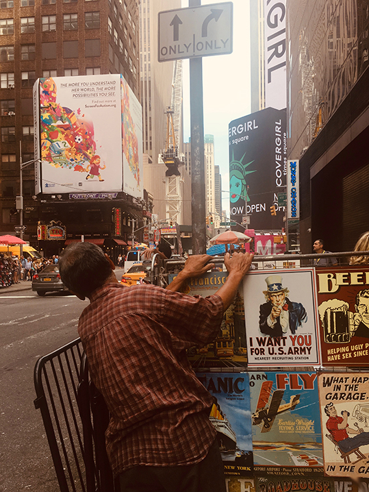 The more you understand her world, the more possibilities you see. Times Square, 2019