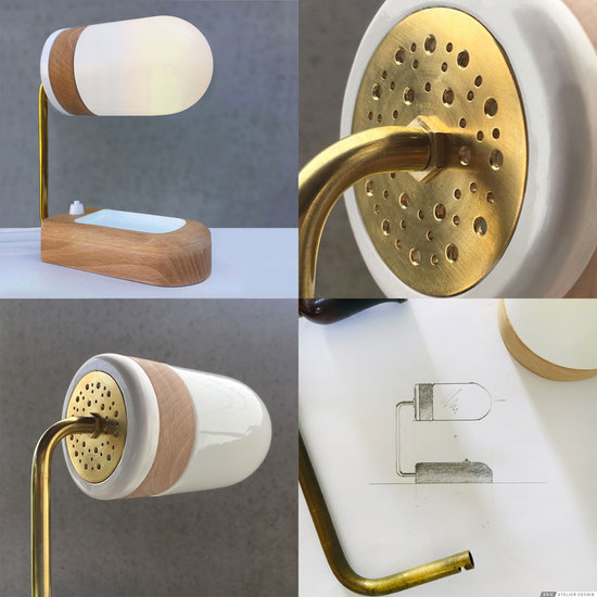 "Glob" - Lampe à poser détournée
