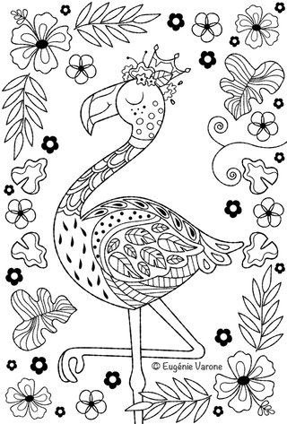 Coloriage Flamand rose