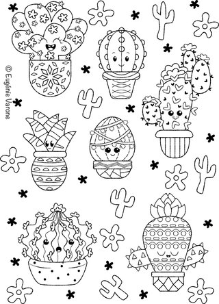 Coloriage Cactus