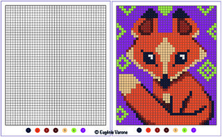 Coloriage Pixels Renard