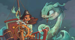 Pirates et dragon d'eau - Evelyne Duverne-illustrateur jeunesse