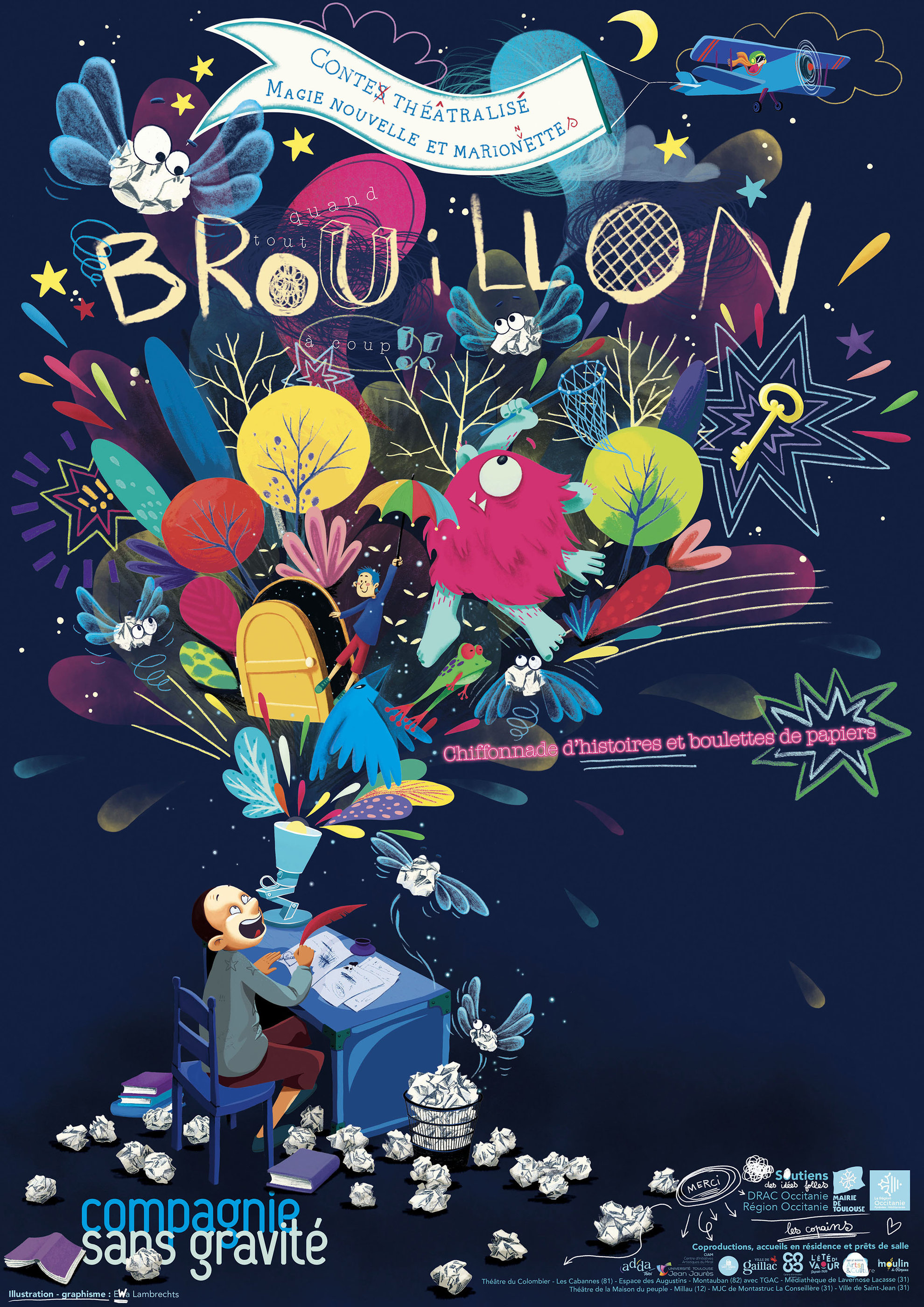 "Brouillon" - Cie Sans Gravité - ewa lambrechts - illustrateurs/rices