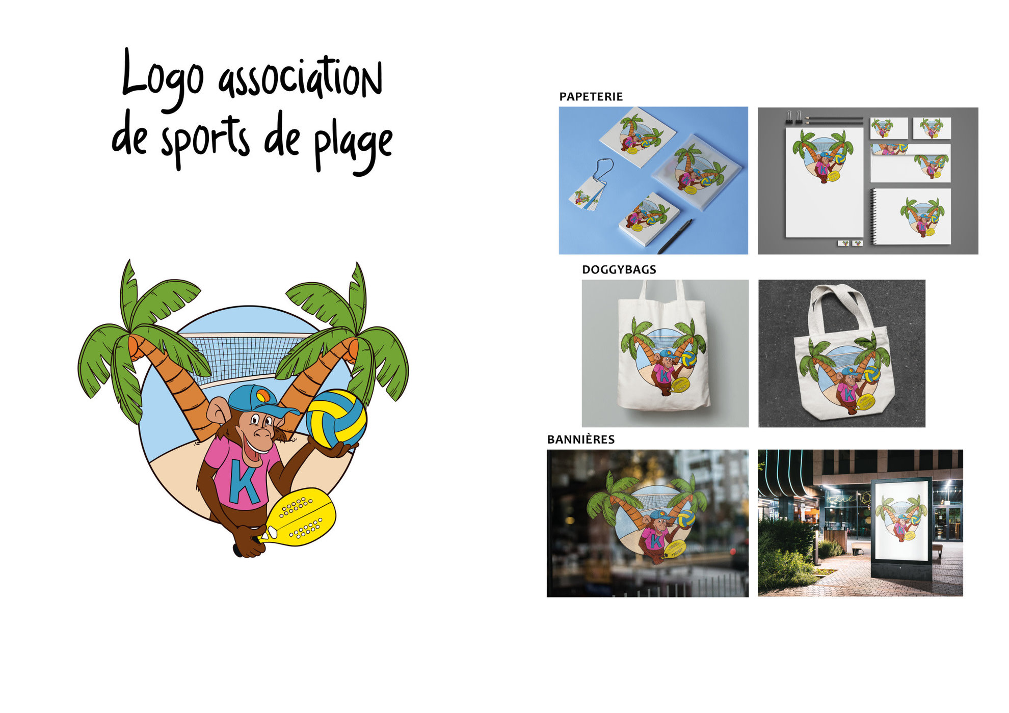 Création logo pour une association de sports de plage