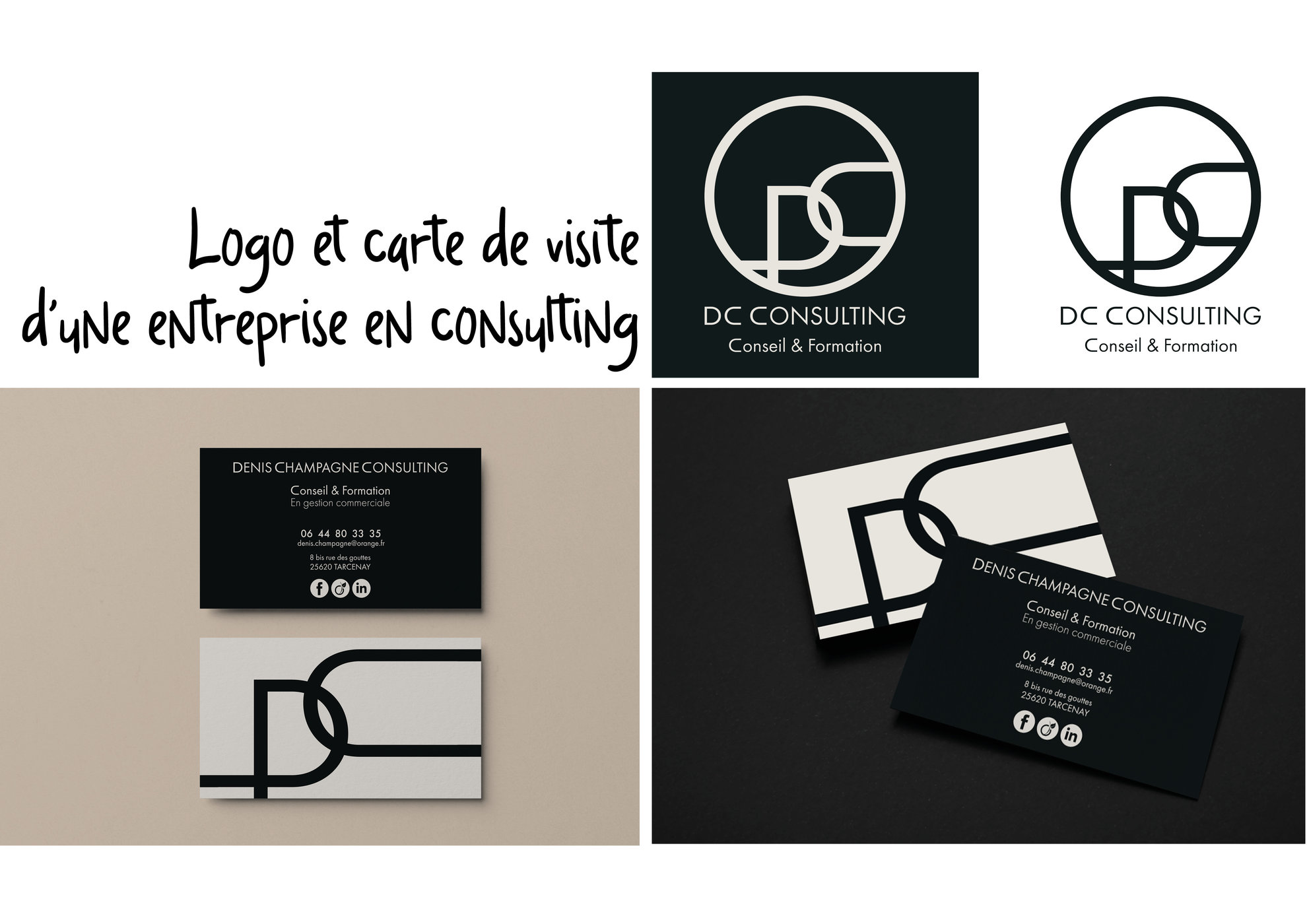 Création d'un logo et d'une carte de visite pour une entreprise de formation