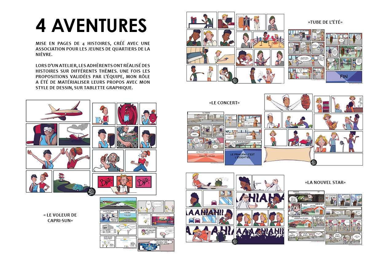 Mise en page de 4 aventures