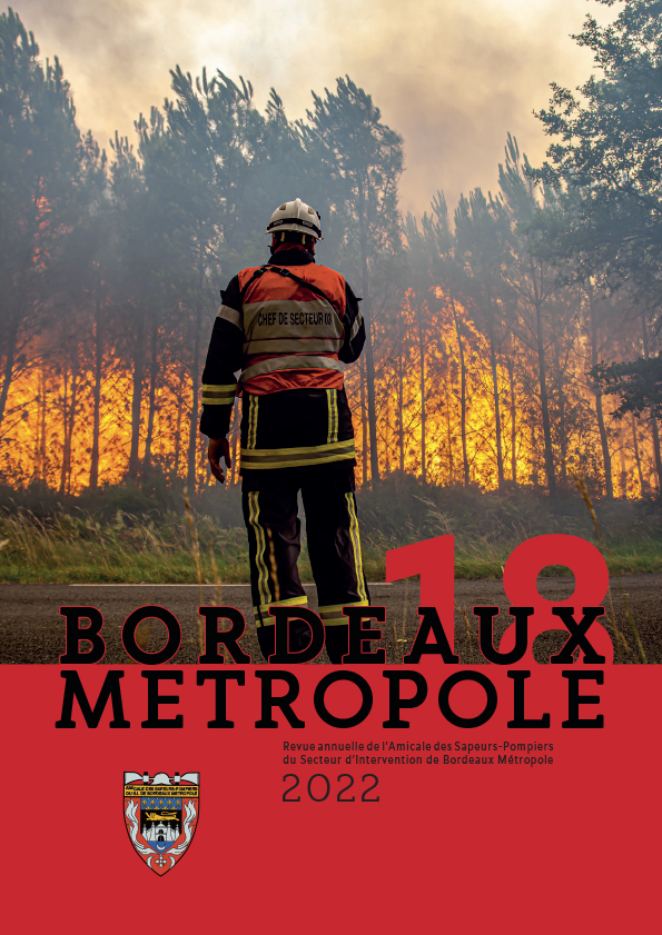 Couverture du magazine des pompiers de Bordeaux Métropole