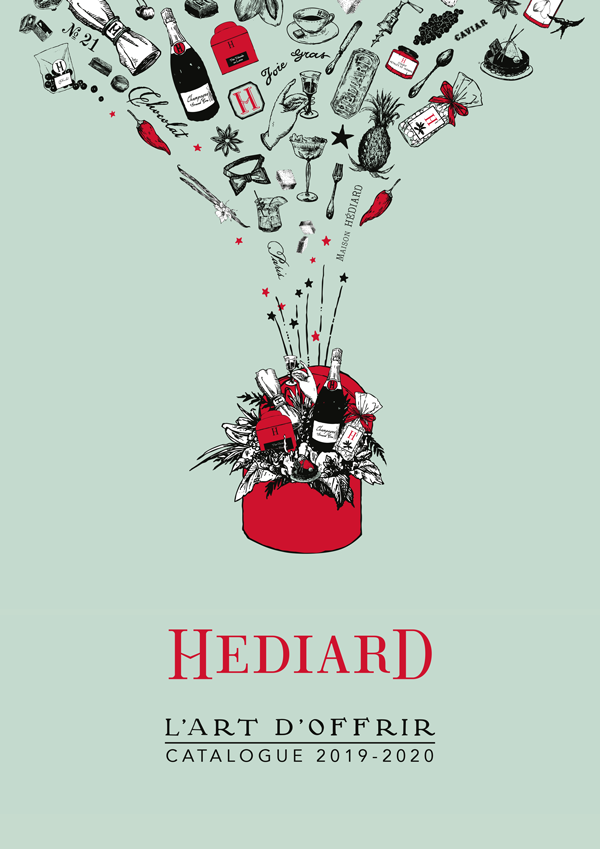 Réalisation de la brochure Hédiard 19-20 en collaboration avec l'illustratrice Gail Gosschalk