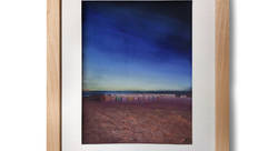 Sunset sur cabines berckoise - Pastel sec - Fanny BOUCHET-plasticien