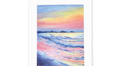 Sunset sur la plage de Rochebonne - St Malo - Fanny BOUCHET-plasticien