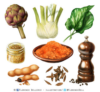 Légumes, épices et condiments