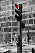 Pixel snow - Feu rouge