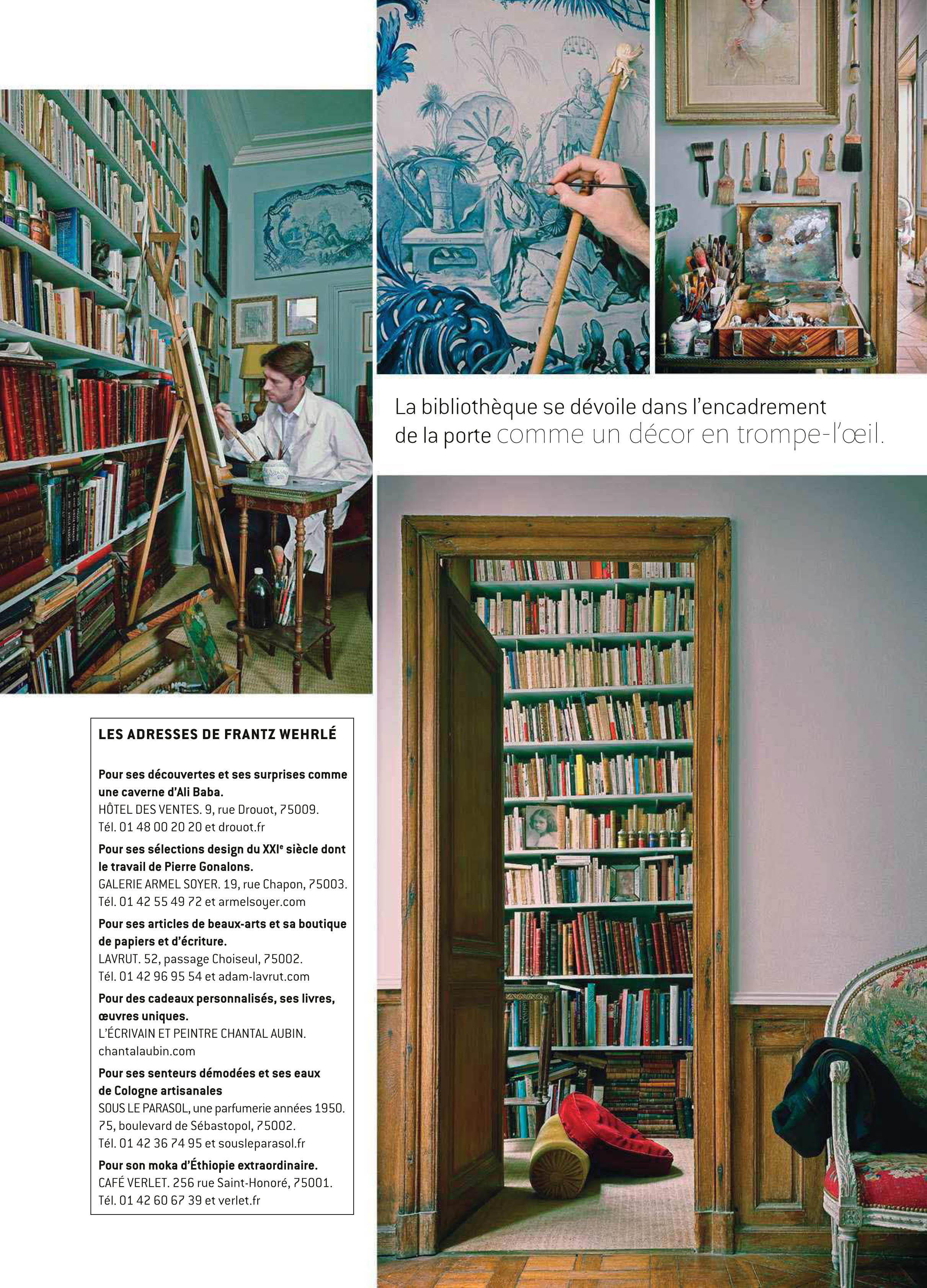 Frantz wehrlé peintre décorateur grisaille décor françois boucher pillement