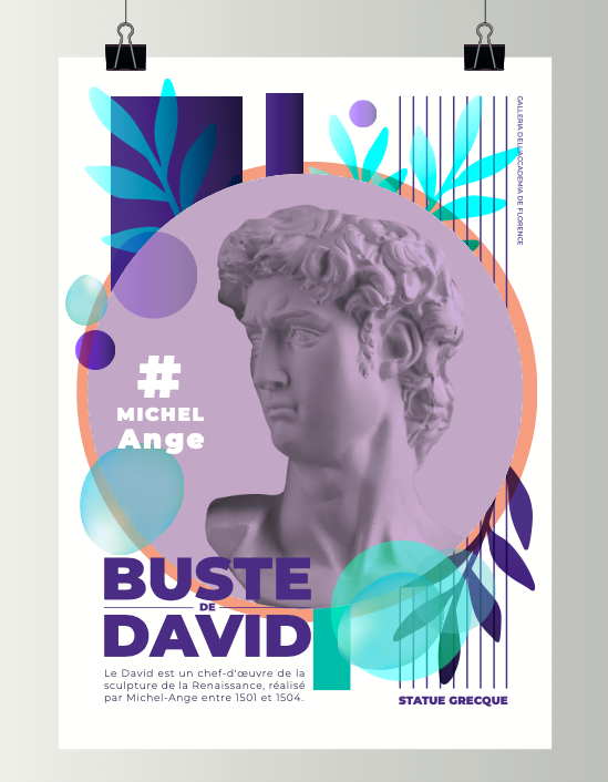 Affiche Buste de David