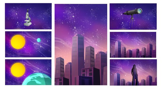 Concepts art for a 2D commercial video