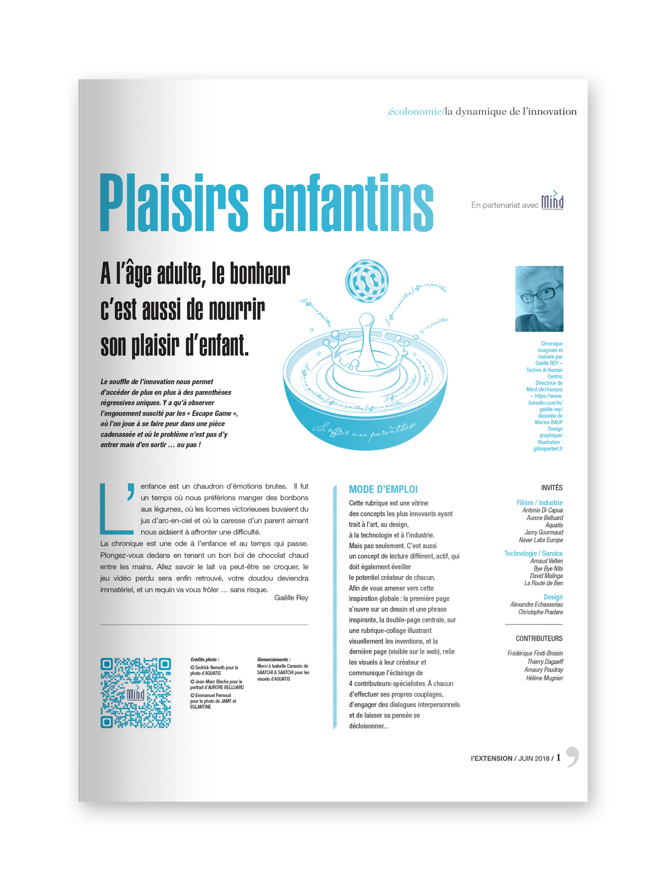 MIND - magazine L'EXTENSION - Thématique "PLAISIRS ENFANTINS"