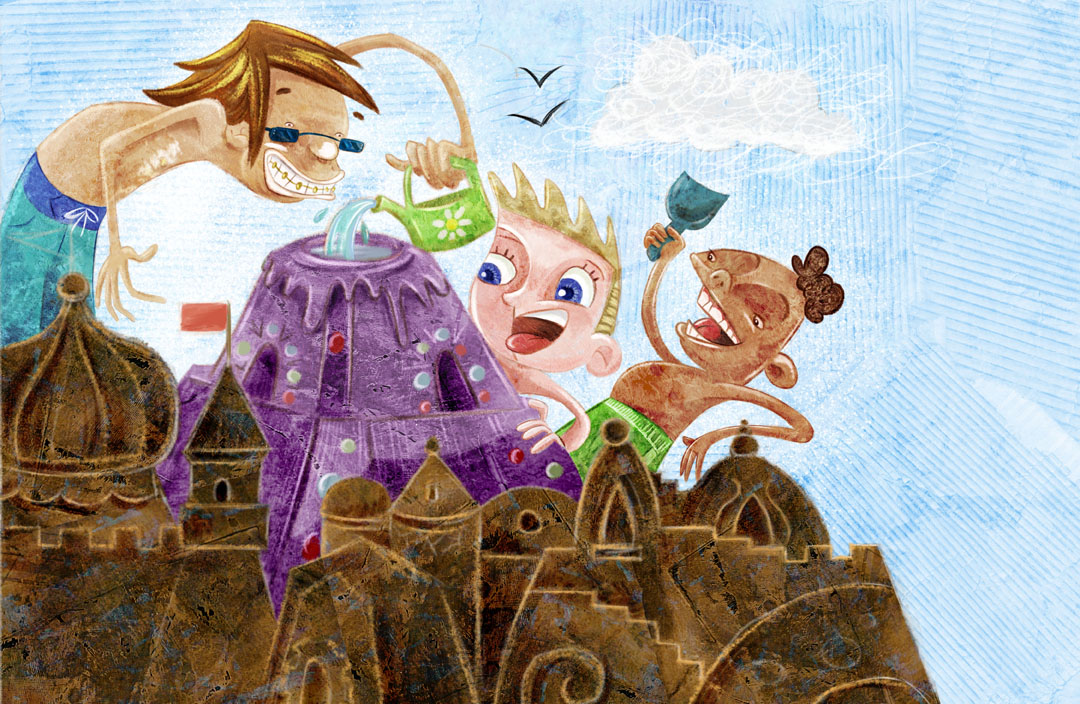 Castillos de arena / Sand Castles<br/><span>Ilustración para cuento infantil/ Illustration for children's story</span>