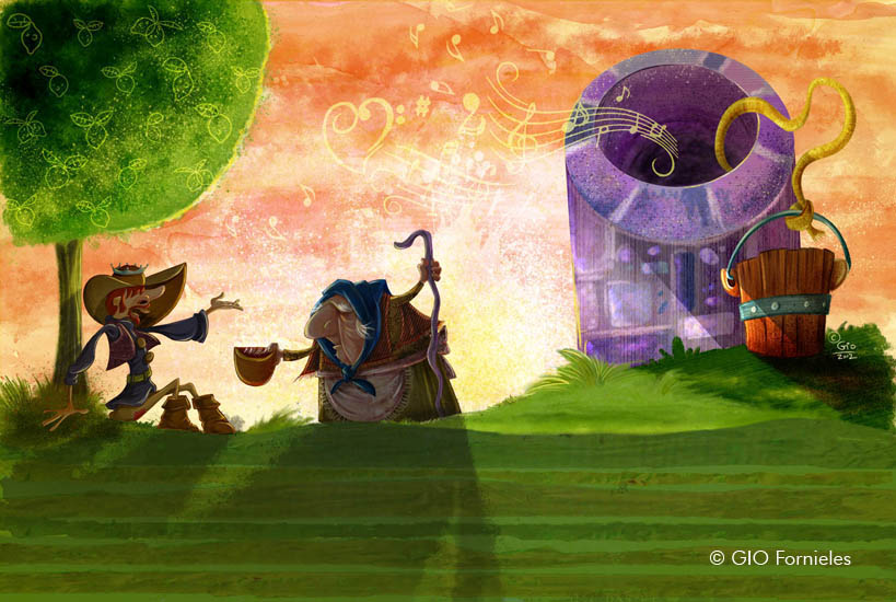 El príncipe y la rana / The prince and the frog<br/><span>Ilustración para cuento/ Artwork for story.</span>