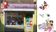 Création vitrine, logo, illustration et image de marque du magasin