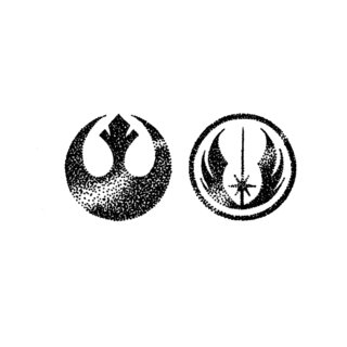 Deux logos de Star Wars revisités - Les rebels et les jedis