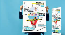 Affiche des conseils de quartier du XVIe arrondissement - Guillaume Vallot-directeur artistique